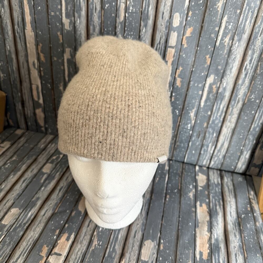 Madewell 100% Merino Wool Knit Beanie Hat Heavy Tan OS